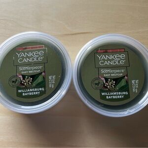 Two New Yankee Candle Williamsburg Bayberry Wax Melt Cups